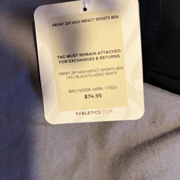 Front Zip High Impact Sports Bra - Picture 3 of 4